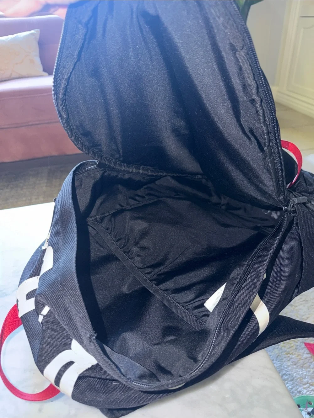 Jordan Black Backpack with Red Accents